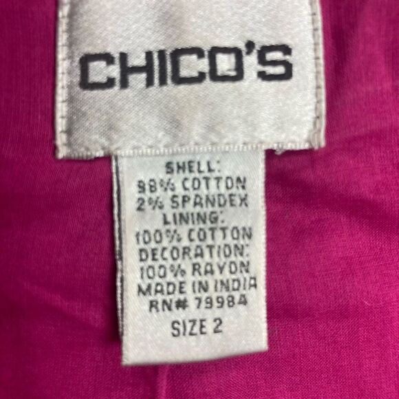 CHICO’s Women’s Multicolored Jacket, Chico Size 2, US Size 12 - Picture 7 of 12